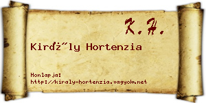 Király Hortenzia névjegykártya