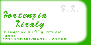 hortenzia kiraly business card